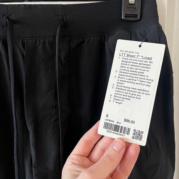 B28 NWT Men's LTT Short 7" Lined Size Small Color Black - Picture 4 of 6